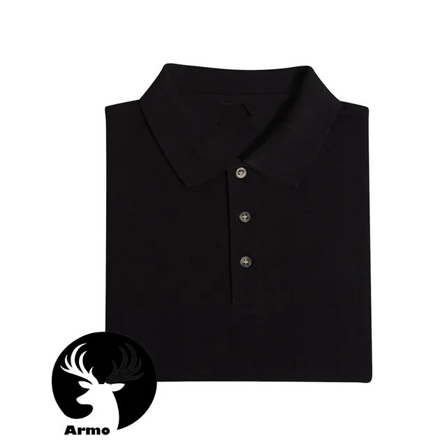 تیشرت جودون مشکی یقه‌دار